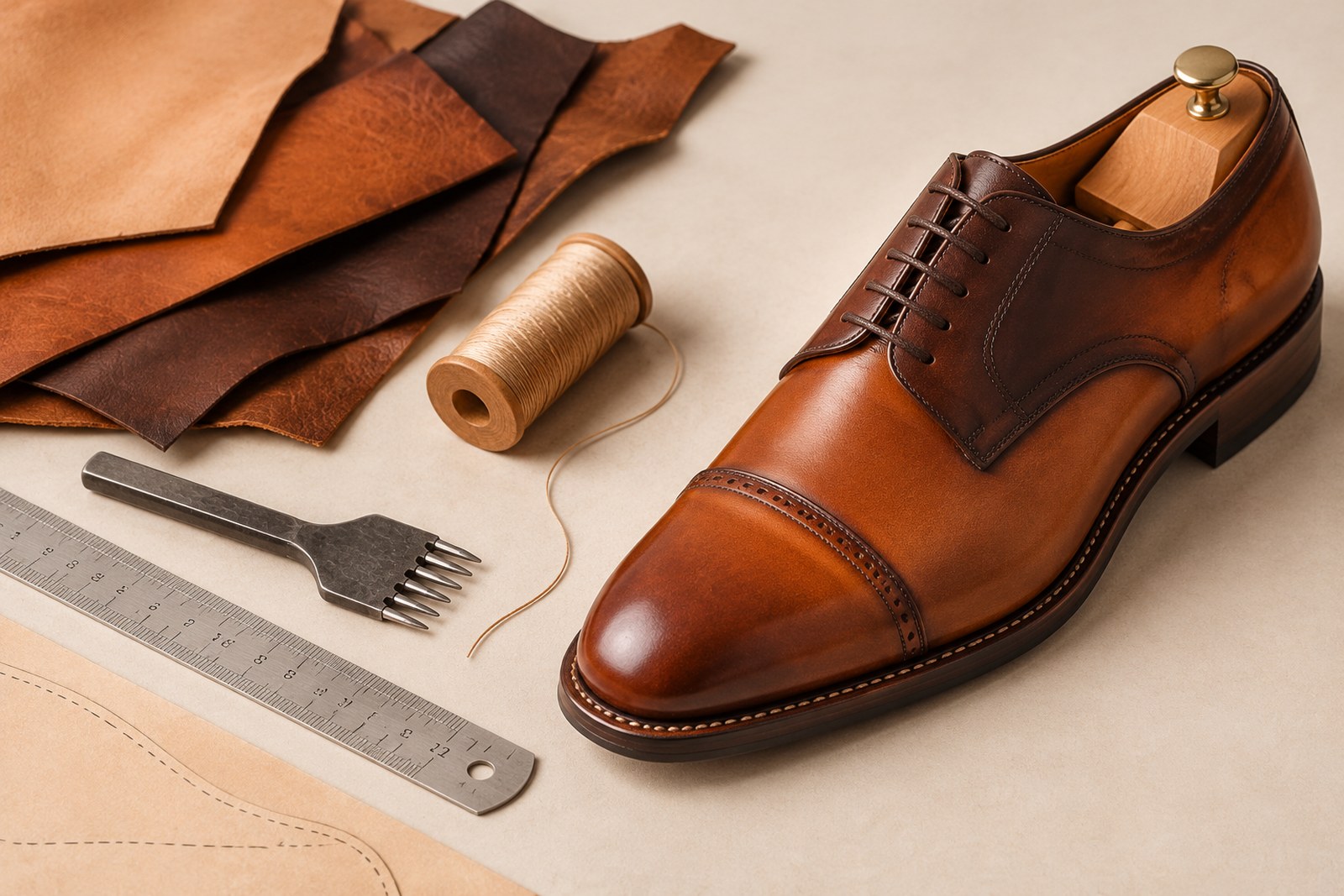 Leather cutting and hand assembly materials