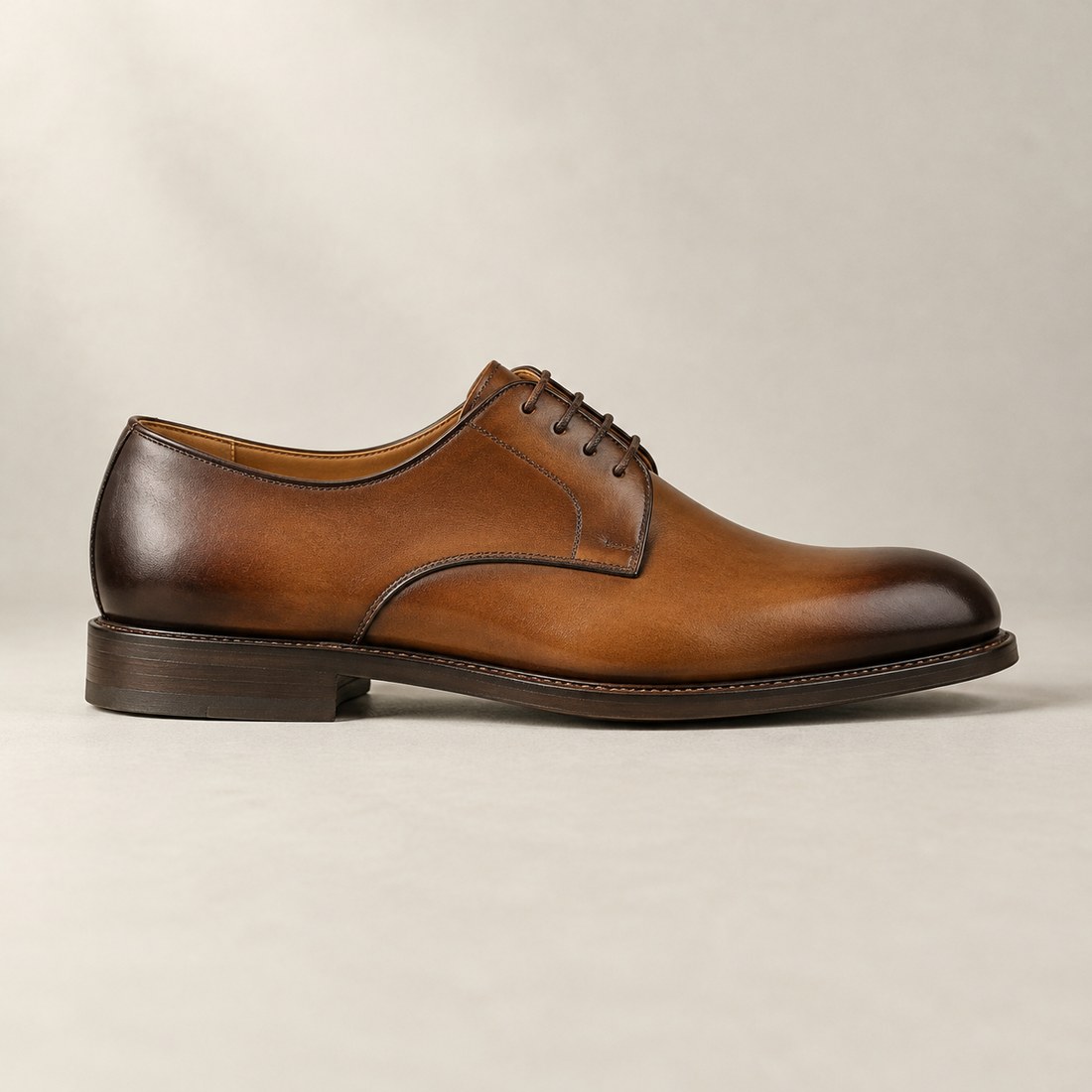 Derbies leather shoes