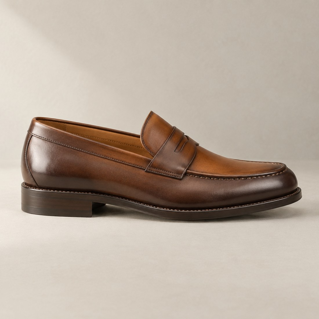 Loafers leather shoes